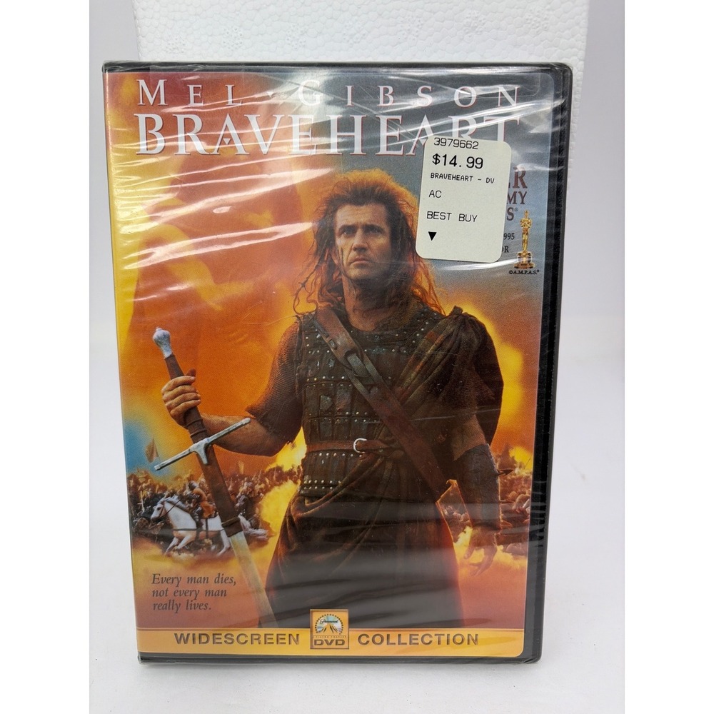 Braveheart DVD Mel Gibson Widescreen Collection Paramount New Sealed 15584-4